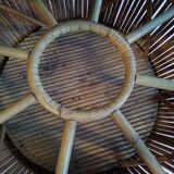 Vintage rattan barrel bar