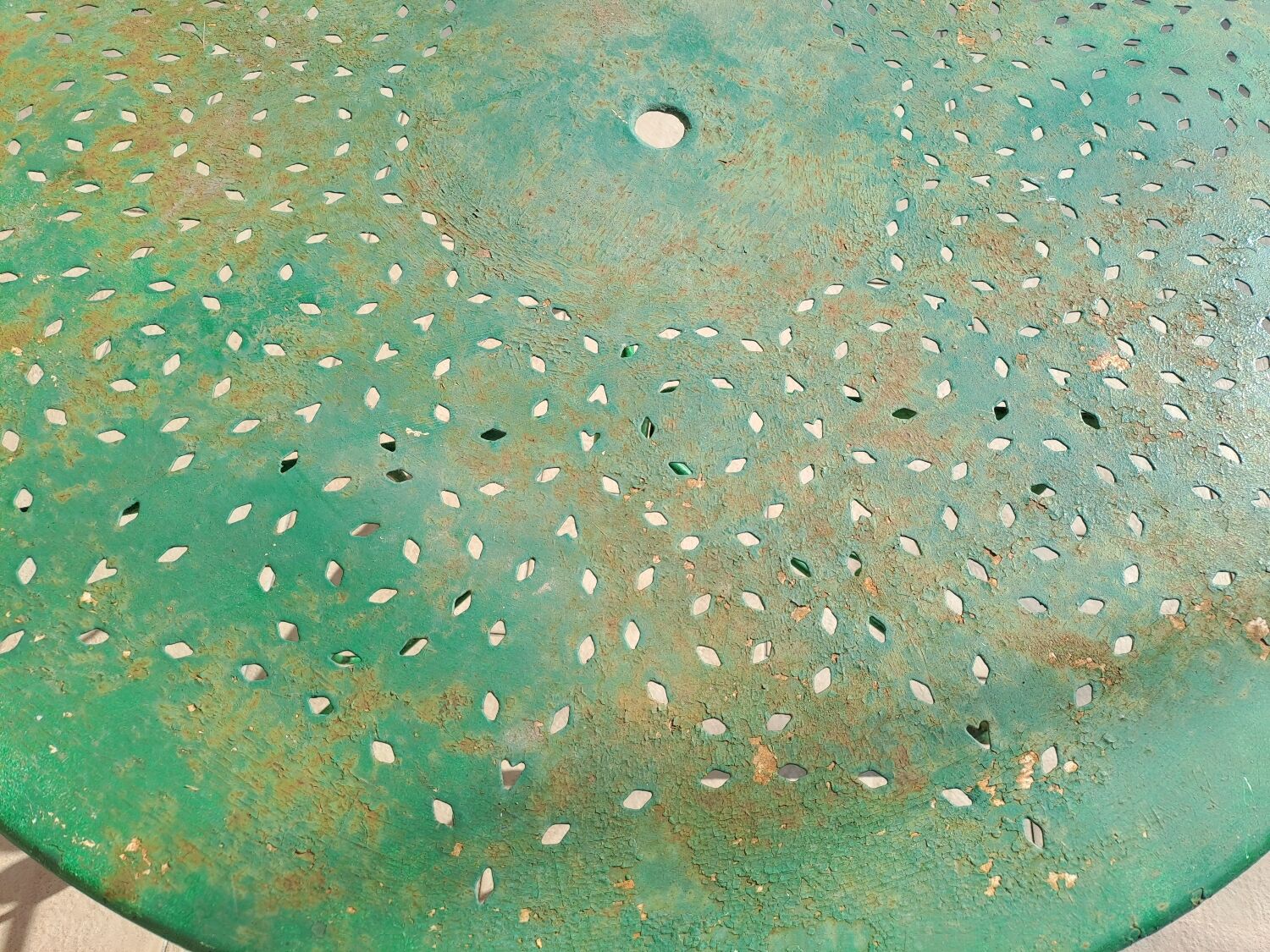 Wrought iron garden table