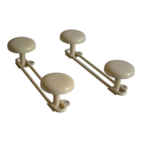 2 double coat hooks vintage 60's