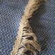 Hemp and wool woven carpet - 132x72cm