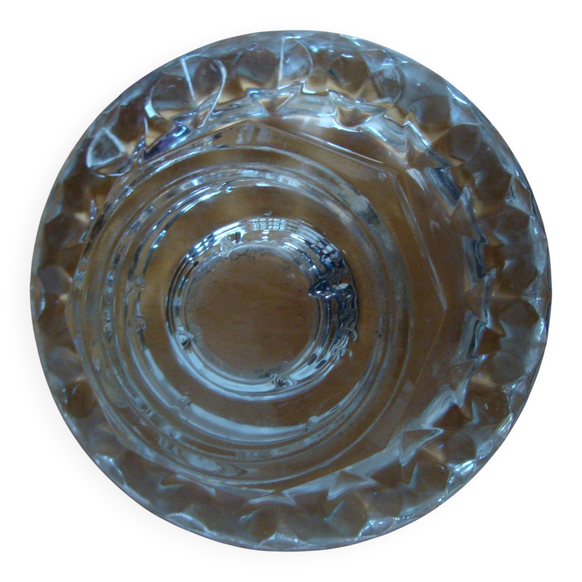 Vintage crystal candle holder