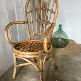 Vintage rattan armchair
