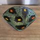 Square shallow dish Vallauris Fat Lava glaze sea foam vintage 1960s