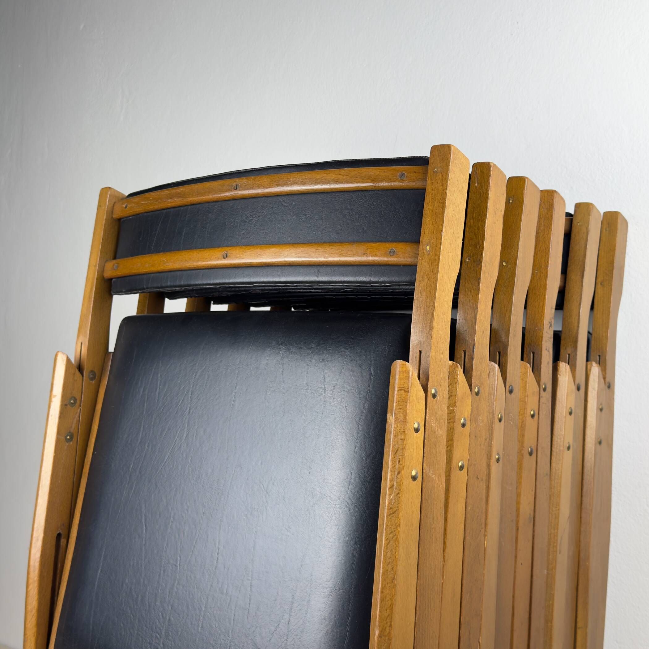 1970s Vintage folding chairs Eden by Gio Ponti for Stol Kamnik, Set of 6
