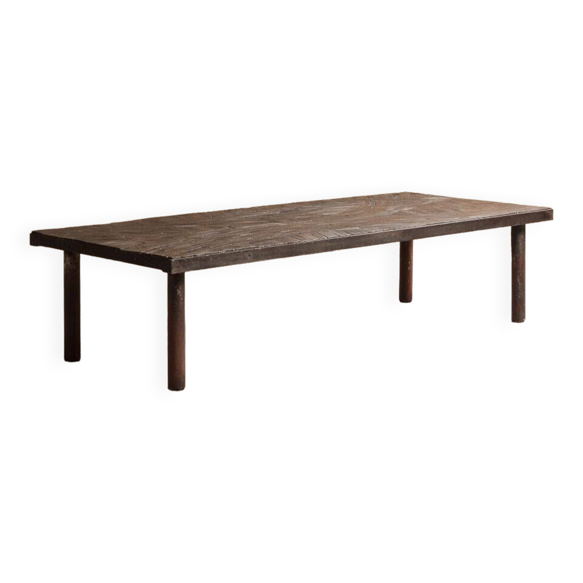 Large rectangular end wood coffee table