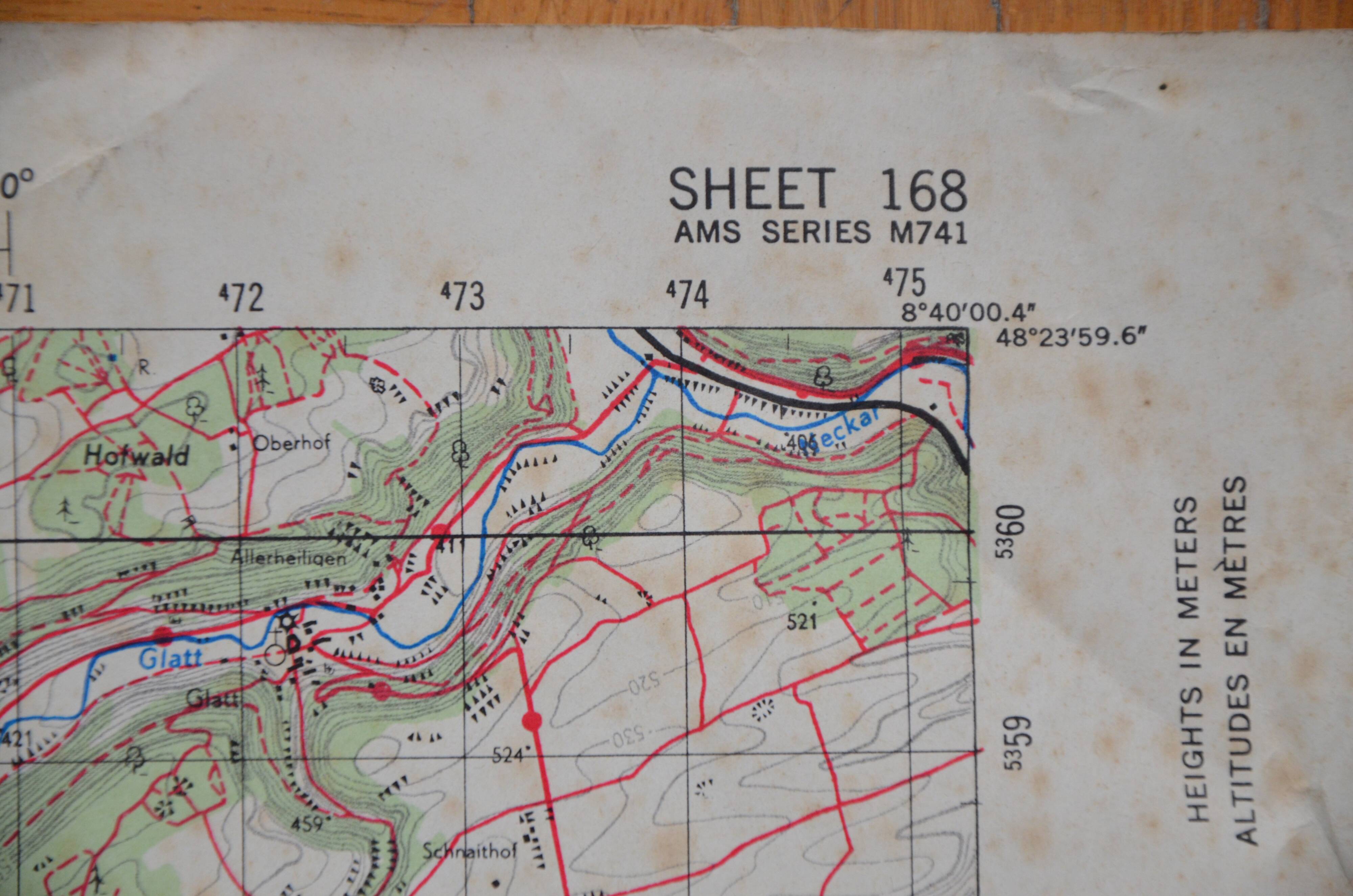 Vintage map of Rotweil Germany