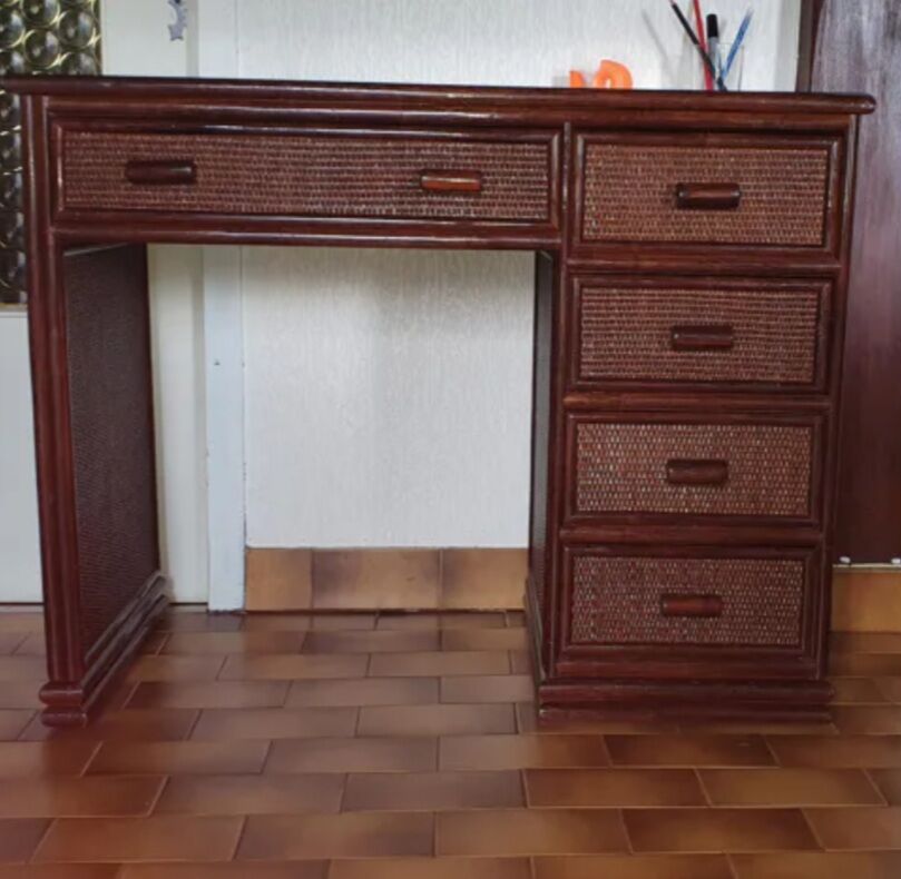 Rattan desk
