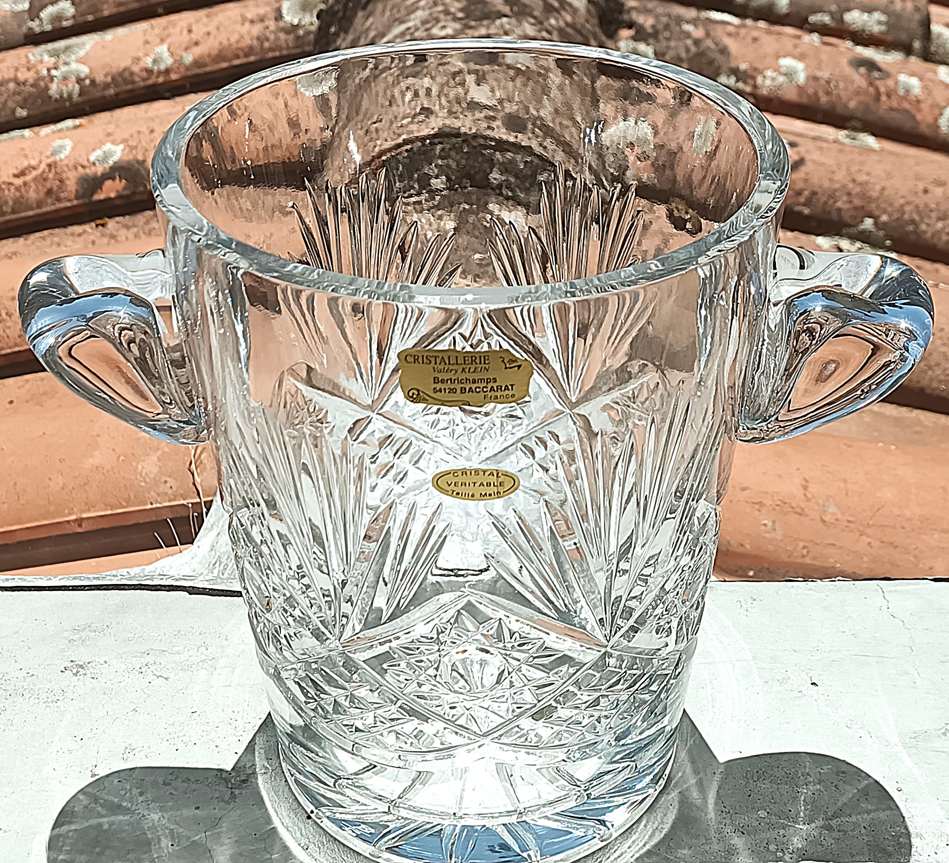 Crystal ice champagne bucket hand size Valery Klein Bertrichamps / Bacc
