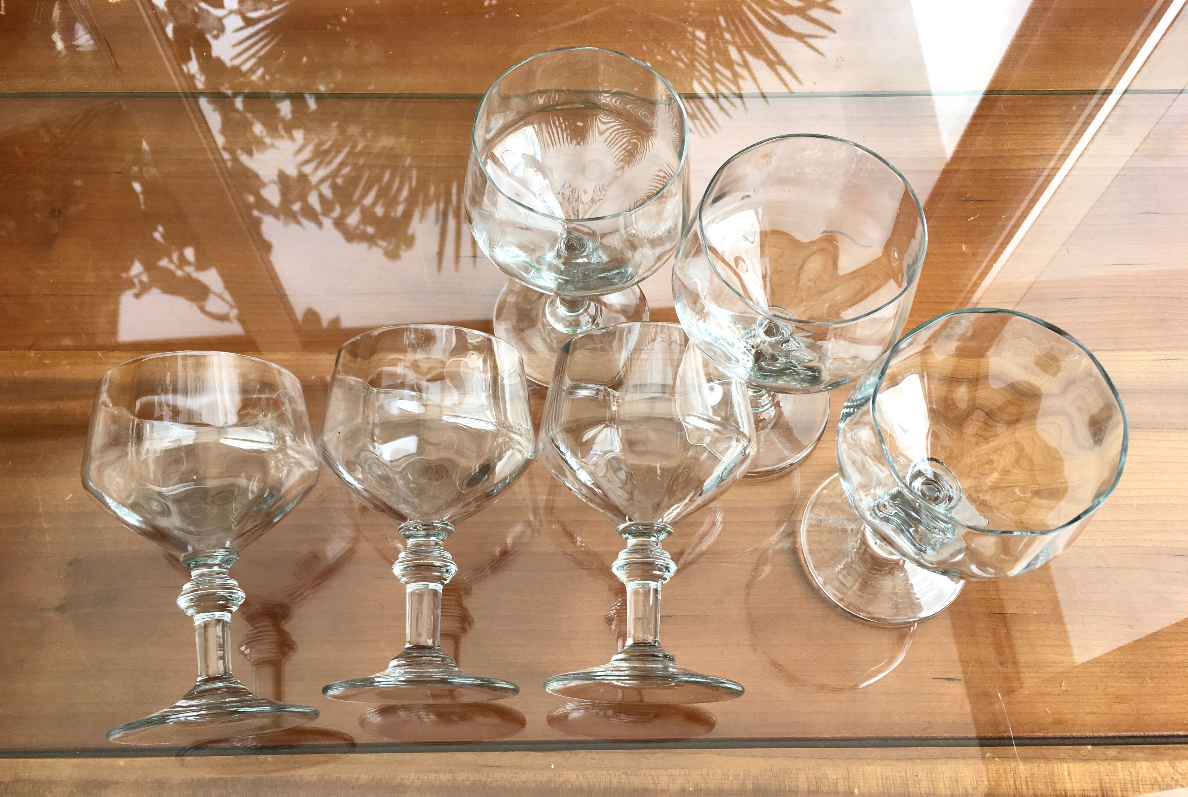 Set de 6 verres en cristal pour vin ou champagne