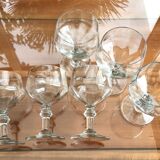 Set of 6 crystal glasses for wine or champagne