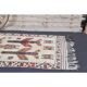 Vintage Turkish Oushak Handmade Wool Cotton White Runner Rug 111x343