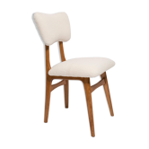Chaise papillon en bois de hêtre et bouclé crème, Europe, 1960