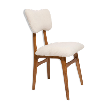 Butterfly chair in beech wood and cream boucle, Europe, 1960