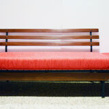 Mid-century Italian sofa bed in corduroy fabric