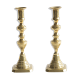 Pair of brass candlesticks