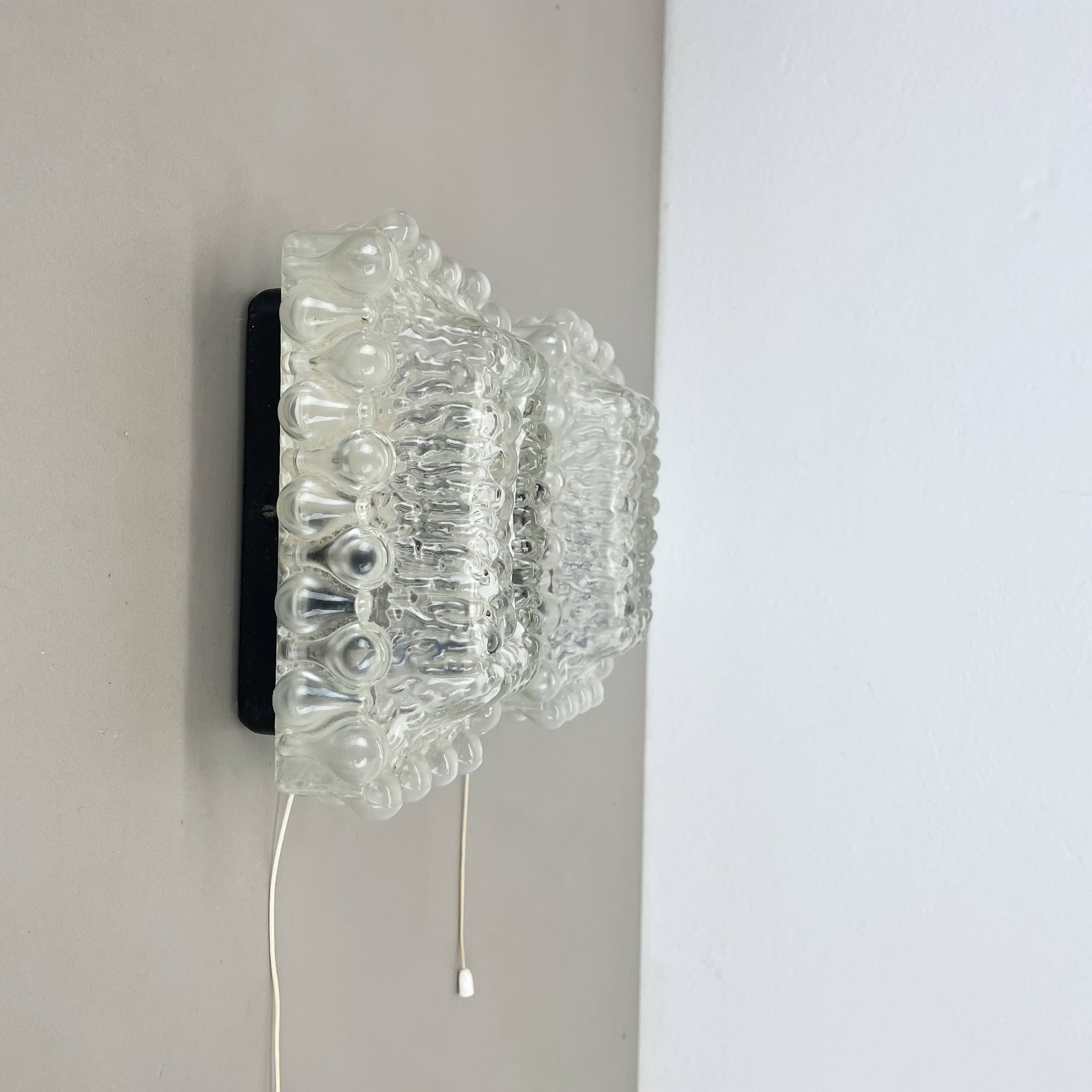Set of Two "BUBBLE" Tynell Style Glass Wall Light Sconces, Germany, 1970s