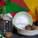 Eight earthenware plates from salins 50s