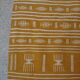Yellow and white berber kilim in pure wool 122x215cm