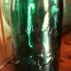 Jar lorraine green glass with lid