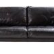 2-seater black leather sofa