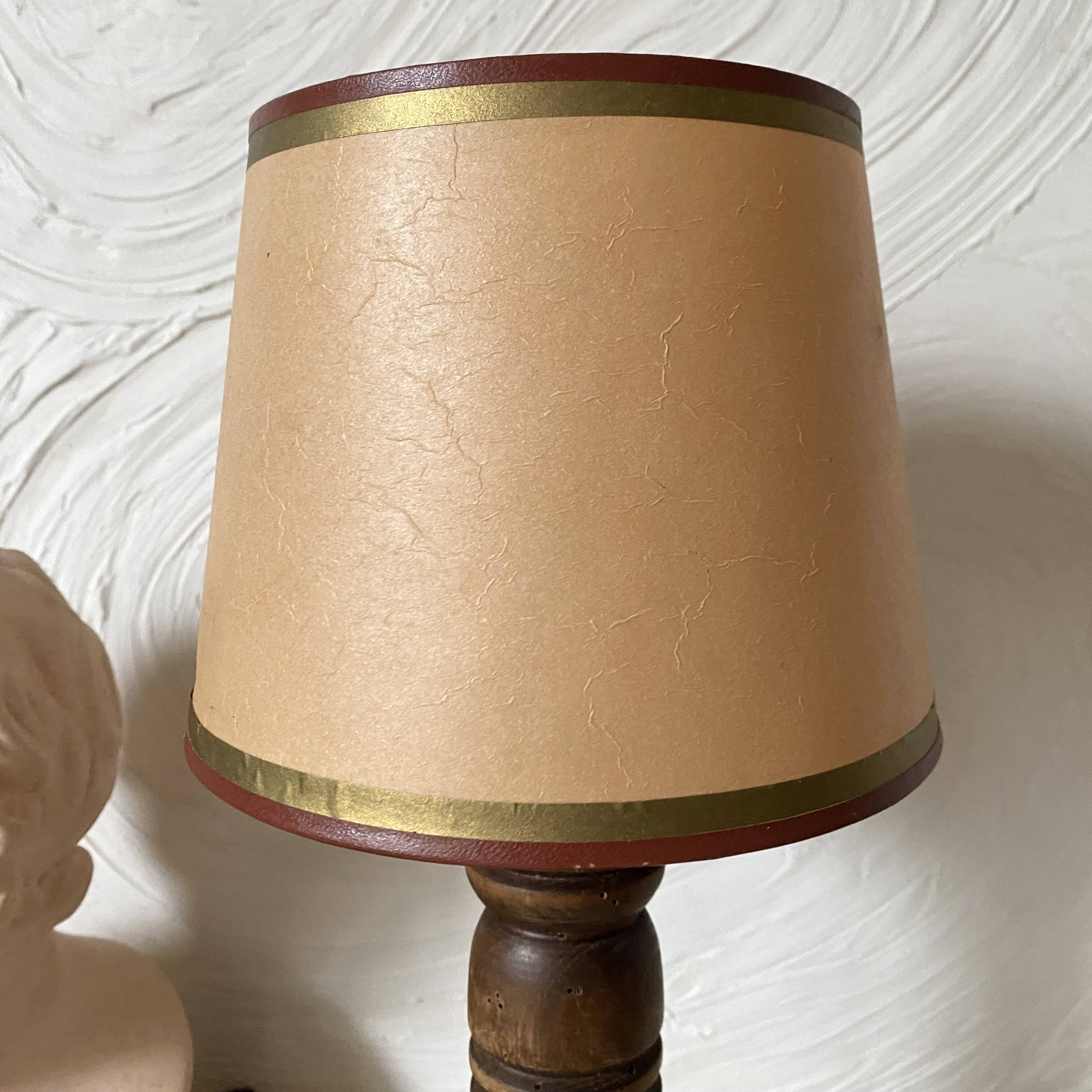 Turned wooden floor lamp, 1930s-1940s.