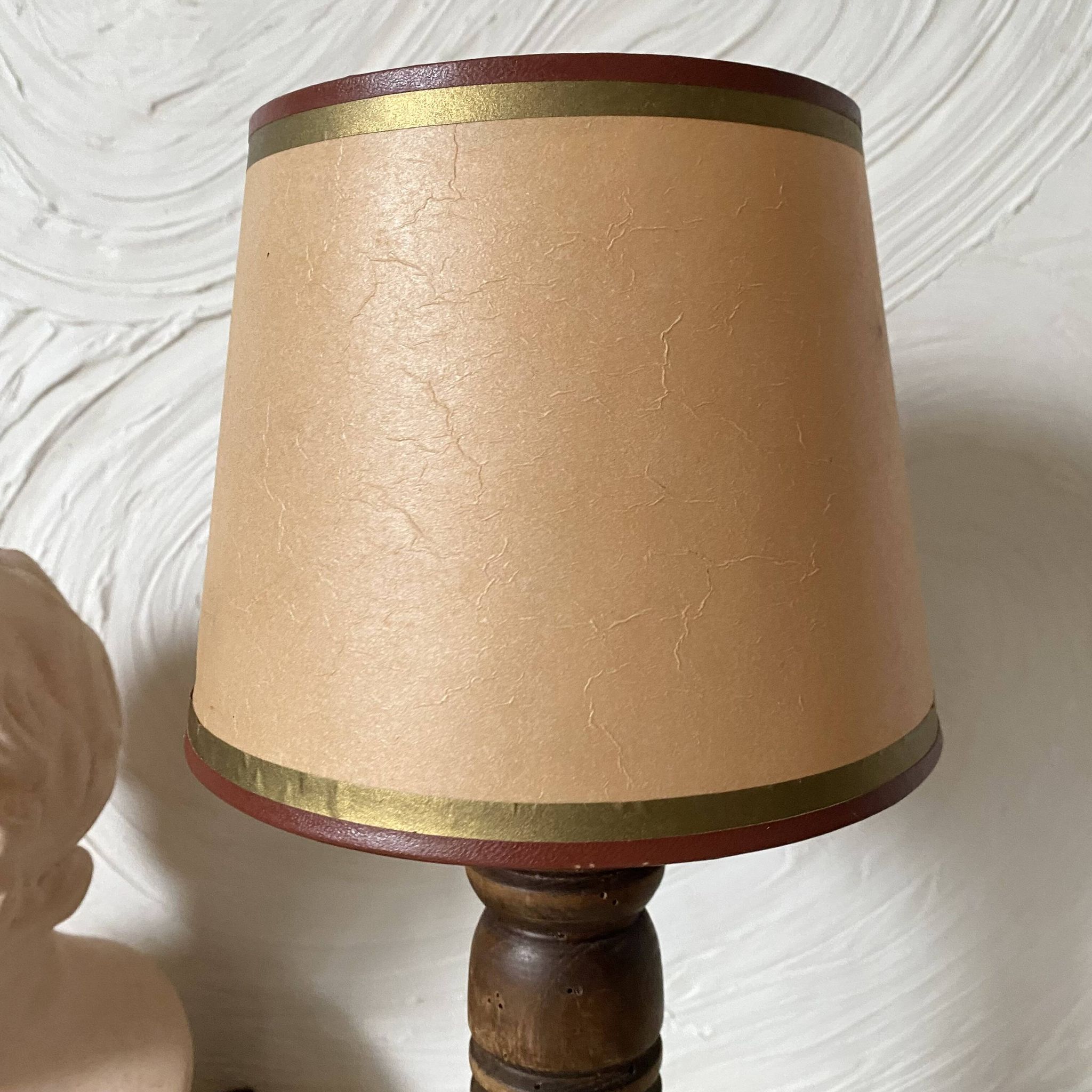 Wooden turned floor lamp, 1930s-40s.