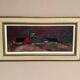 Original Swedish Oil on Panel – “Huts” – Vintage & Framed – 77 × 41 cm