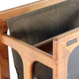 Salin mobler magazine rack - danish design leather + teak