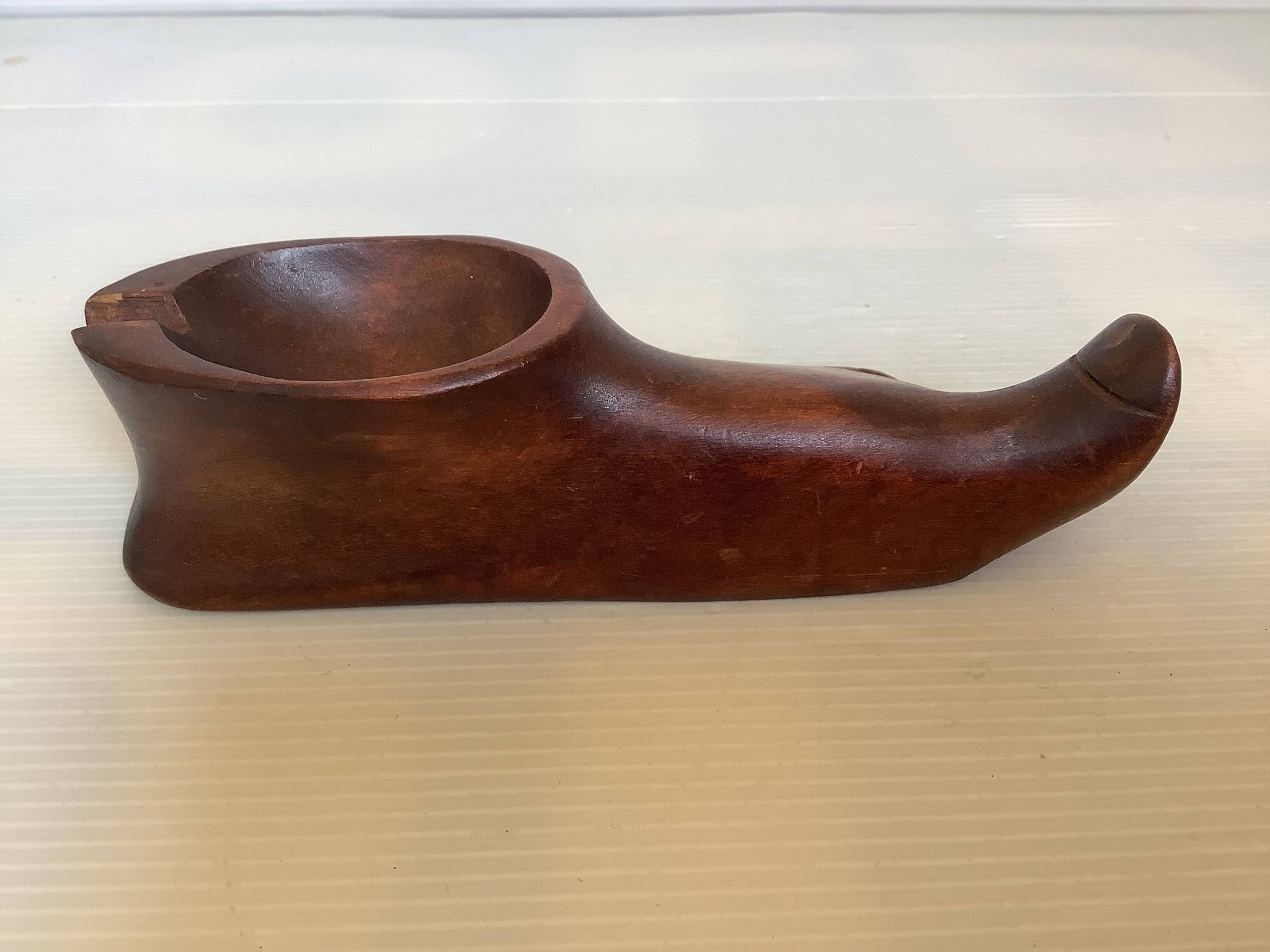 Baguier vide poche cendrier pied en bois