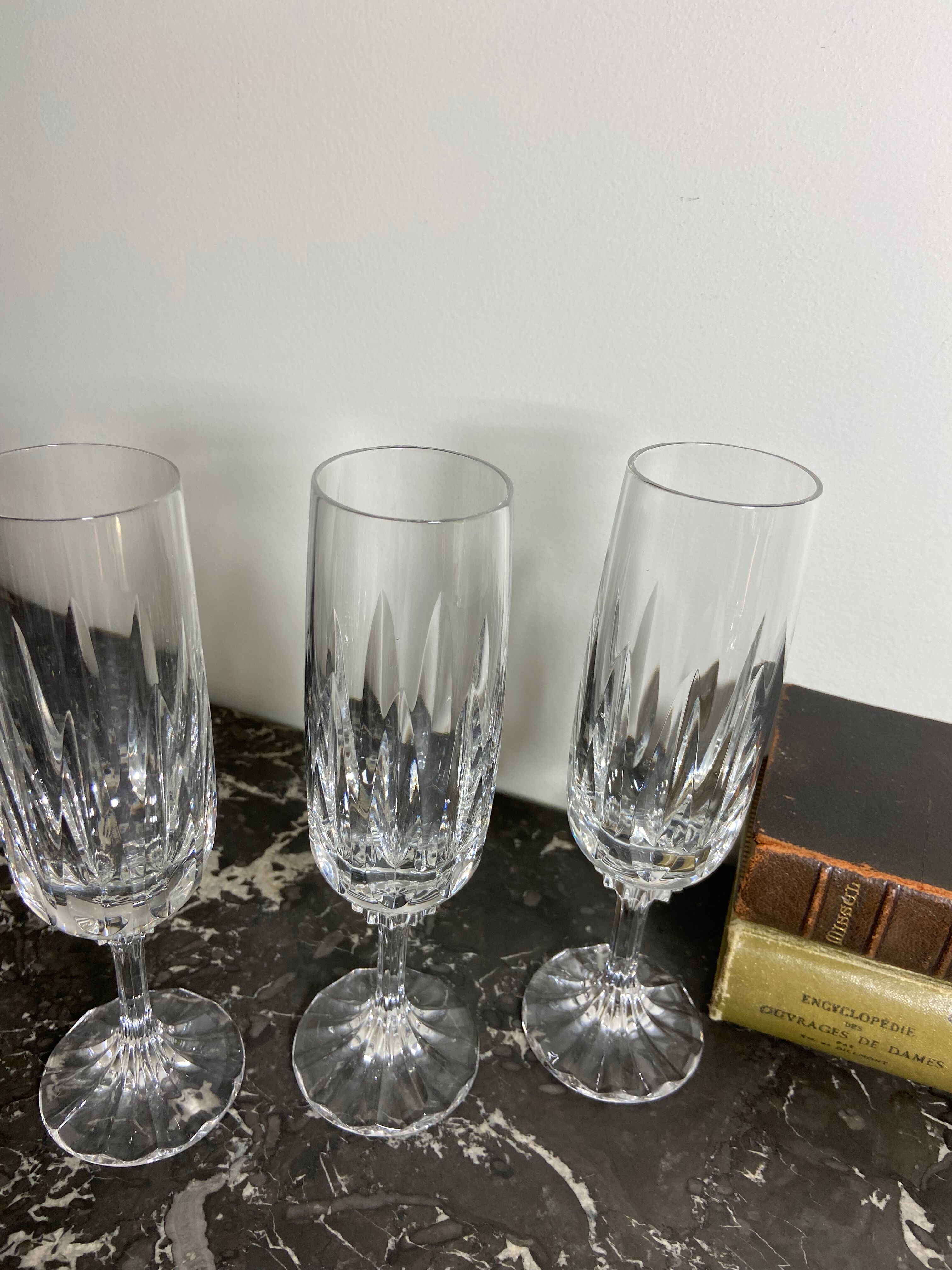Set of 6 Champagne flutes in Villeroy and Boch crystal
