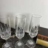 Set of 6 Champagne flutes in Villeroy and Boch crystal