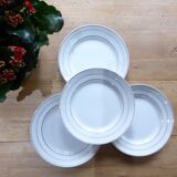 4 vintage flat plates porcelain from St Amand 191103