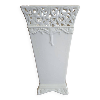 Vase vintage en céramique ajourée