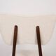 Mid-century modern chair in light cream boucle, 1960s