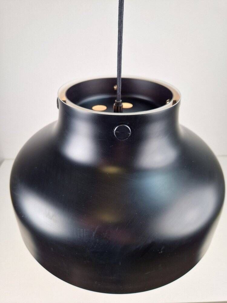 Mid-Century Modern Danish Black Jumbo Pendant Lamp by Uniline for Nordisk Solar, 1960s
