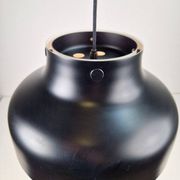Mid-Century Modern Danish Black Jumbo Pendant Lamp by Uniline for Nordisk Solar, 1960s