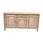 Brutalist art deco diamond-point sideboard 200cm