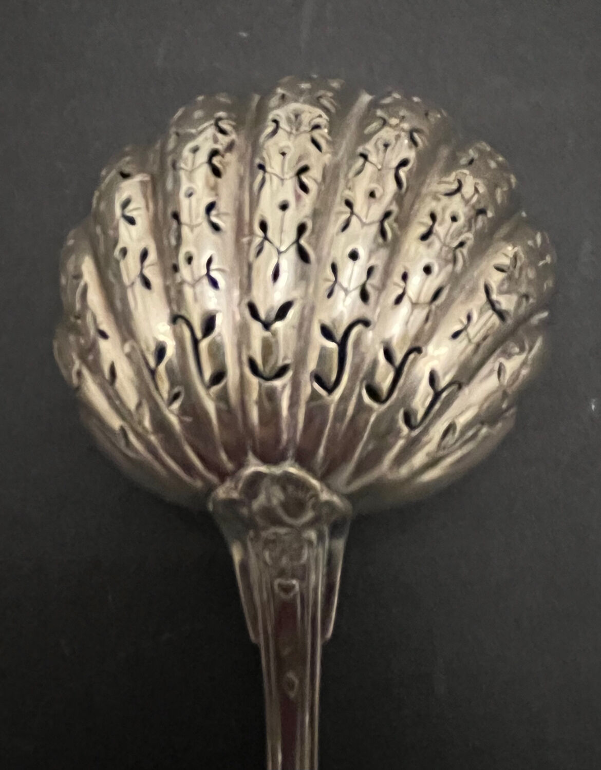 Silver dusting spoon