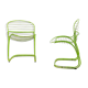 Chairs by Gastone Rinaldi in chromed green painted metal 1960
