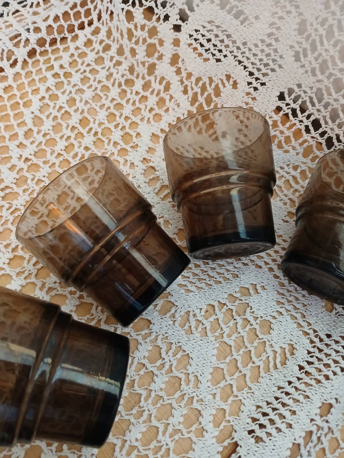 10 vintage water glasses