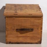 Ancien coffre de rangement en marron naturel (c.1920) #76