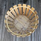 Set of 3 bamboo planters from the 70s
