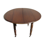 Round table expandable mahogany