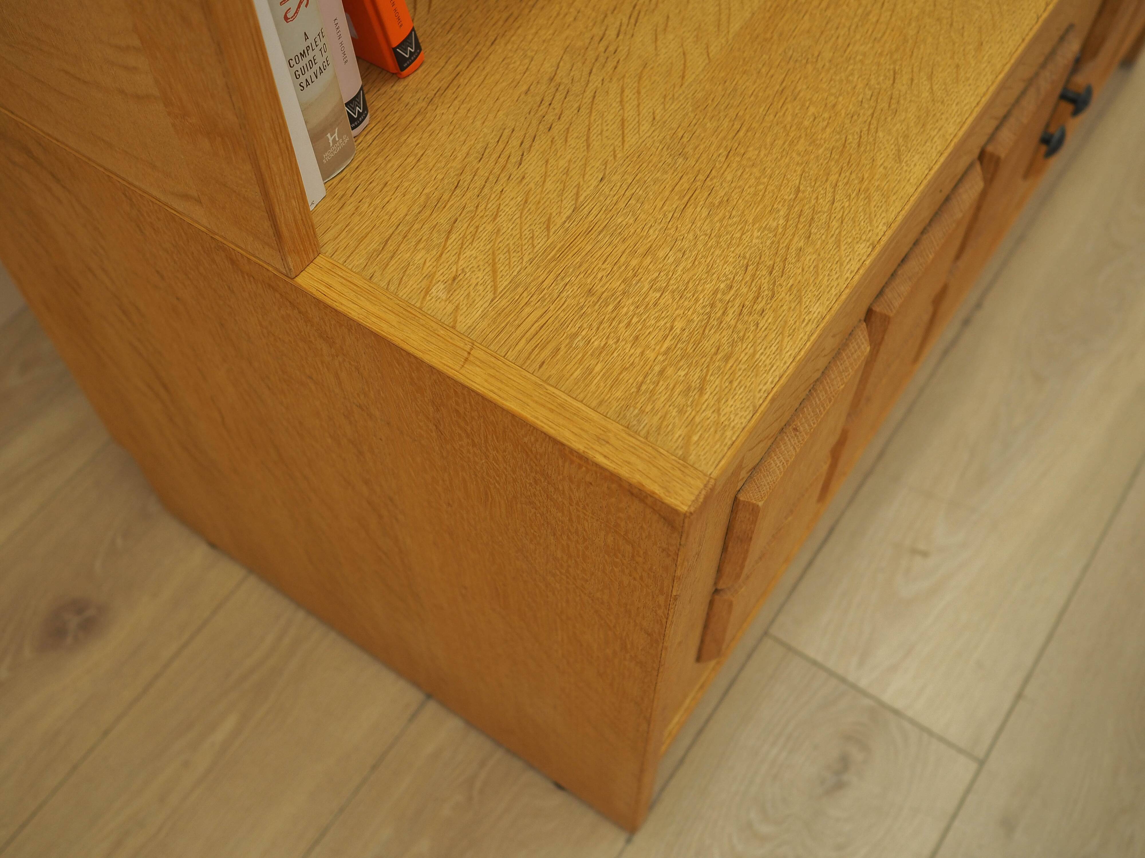 Henning Kjærnulf Oak Bookcase with Glass Doors, Danish 1960s