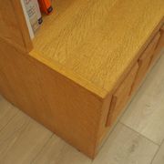Henning Kjærnulf Oak Bookcase with Glass Doors, Danish 1960s