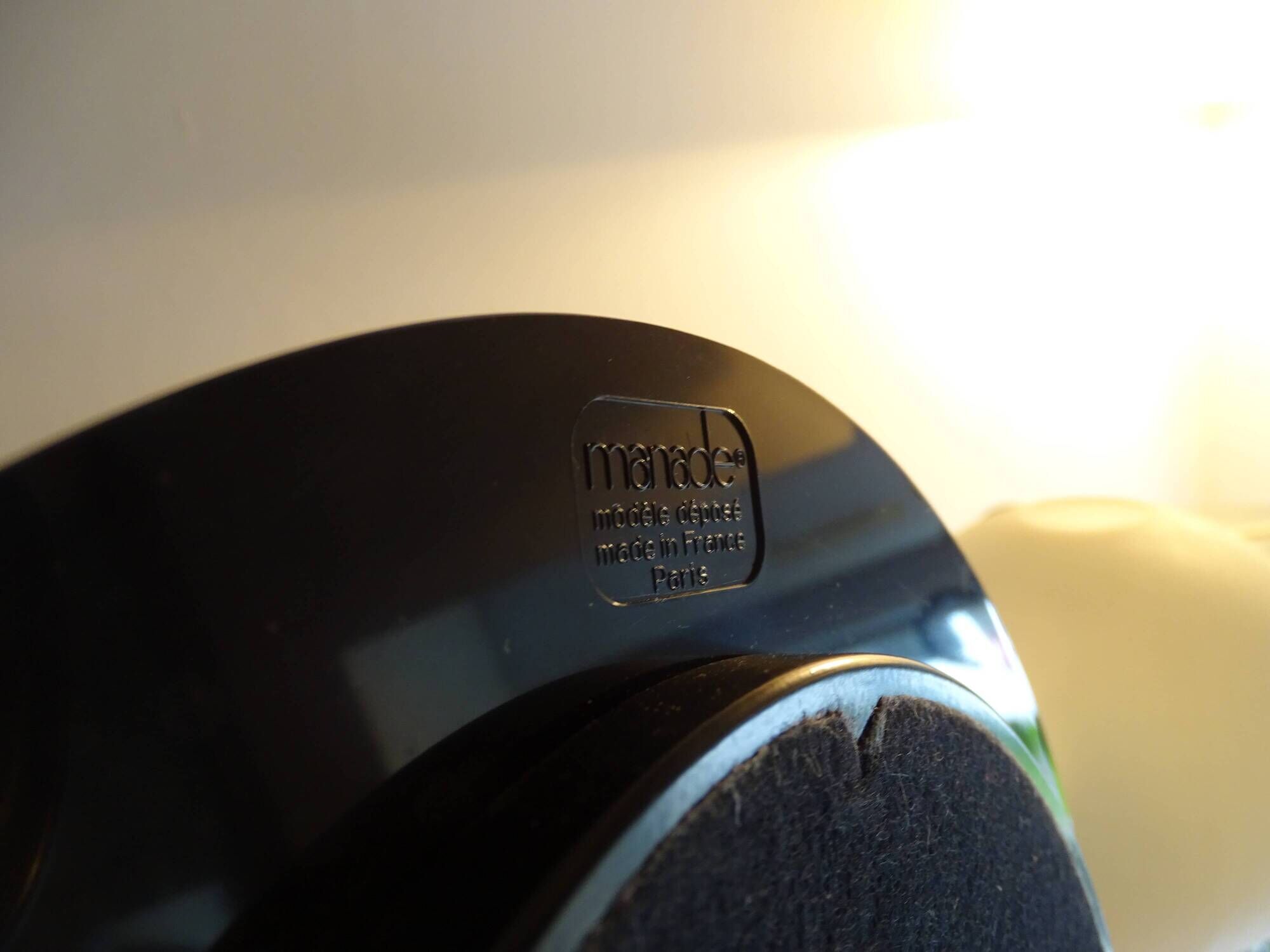 MANADE lamp base Made in France design 1980 metal / black plastic - 43.5 cm
