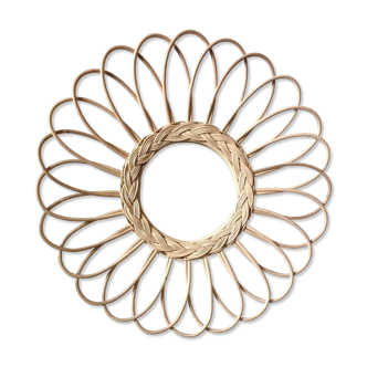 Vintage rattan mirror