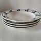 Set of 4 antique soup plates – “Blue Cherries” design – 1950s