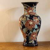 Enamelled ceramic flower vase