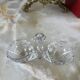 Double crystal salt cellar by Baccarat, model with cut decoration, 20th century.